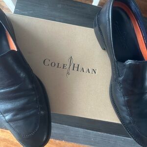 Cole Haan Black Leather Loafers for Men